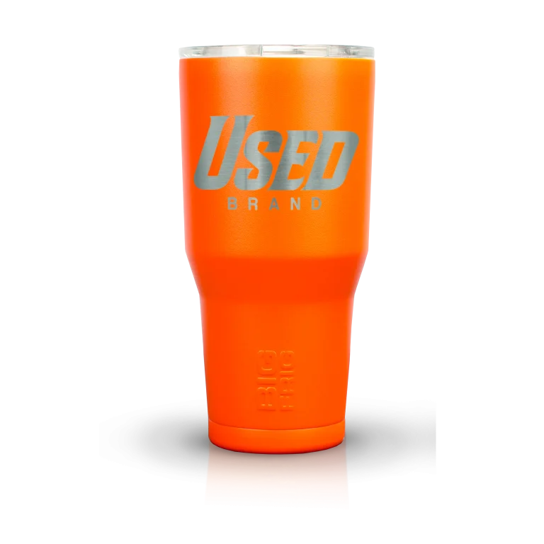 UsedBrand_PrimaryLogo_Laser_30ozOrange