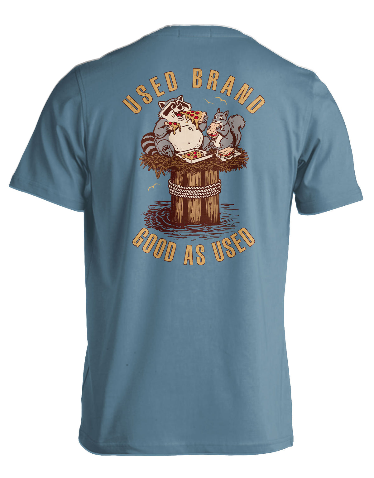 Squirrel and Raccoon Pizza tee